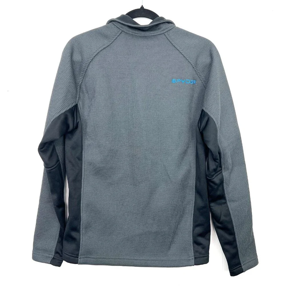 Spyder Quarter Zip Pullover Sweatshirt Fleece‎ Lined Grey Black Men's Small
